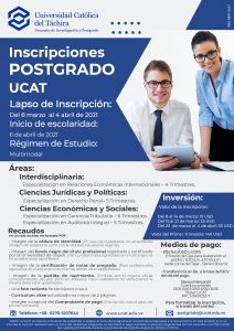 Icon of Inscripciones Postgrado UCAT - 2021
